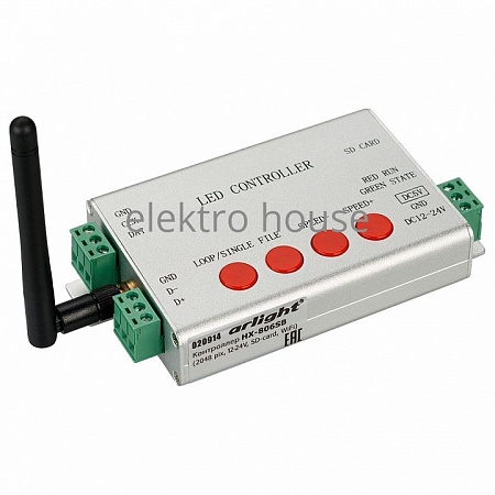 Контроллер Arlight HX-806S HX-806SB (2048 pix, 12-24V, SD-card, WiFi) 020914