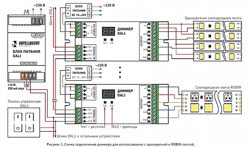 Контроллер-диммер Arlight Intelligent DALI-104-PD-SUF (12-36V, 4х8А) 026504