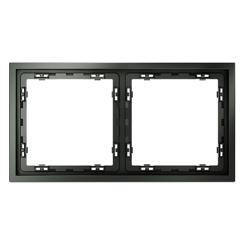 Рамка пластиковая 2-постовая Voltum S70 титан VLS100206