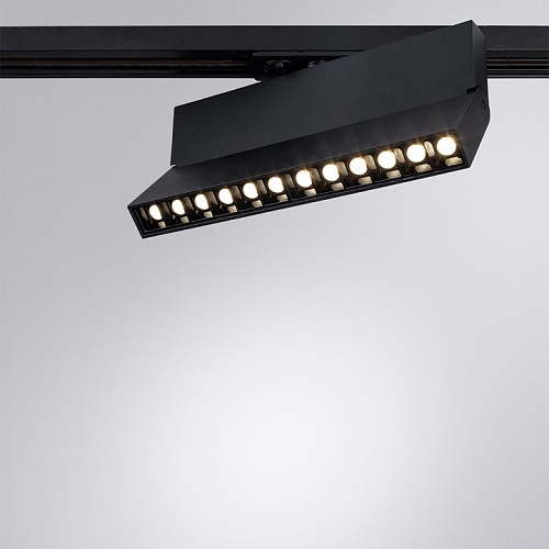 Однофазный трековый светодиодный светильник 12W 4000K Arte Lamp Flash A4572PL-1BK