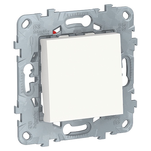 Выключатель одноклавишный. Цвет Белый. Schneider Electric Unica New. NU520118
