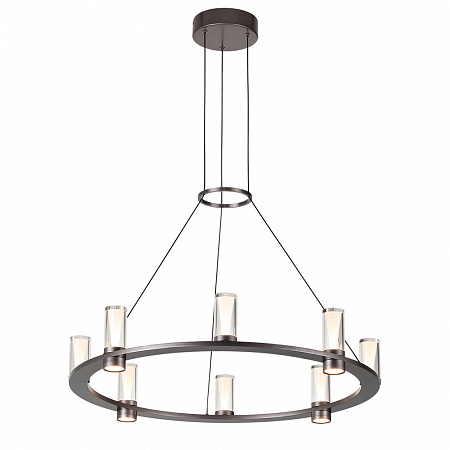 Подвесная светодиодная люстра 45W 3000K 7143/55L черный gun powder DEFANCE Odeon Light