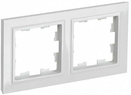 IEK BRITE Рамка 2-местная РУ-2-БрБ белый