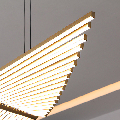 Подвесная люстра 27*150 см, 2*LED, 60W, 4000K, Favourite Vingar 4380-2P, золотой матовый