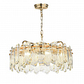 Подвесная хрустальная люстра 10*Е14 5069/10 золото Bullon Odeon Light