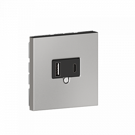 Розетка USB Donel R98 Metal 3.1A тип A, С Благородная сталь DUSB3100ANC-DA276ES