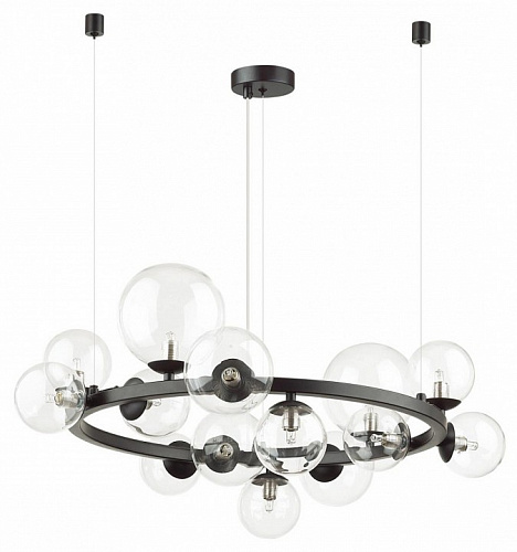 Люстра Odeon Light Tovi 4818/14, диаметр 77 см, черный, двойное крепление