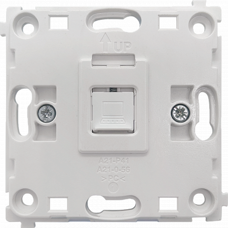 Механизм розетки RJ45 White одиночная, cat.6/ClassE-8, Donel R98, DA16300