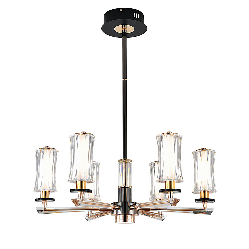 Люстра на штанге 65*65*75 см, LED, 60W, 3000К-6000K, Indigo GRANDIOSO V000185L черный, 13038/6R Black