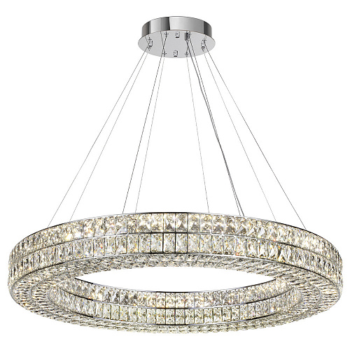 Хрустальная подвесная светодиодная люстра 98W 4000К 4927/98L хром Panta Odeon Light