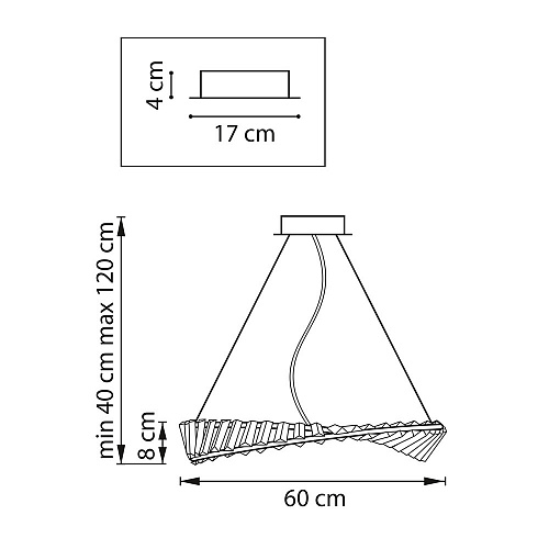 Люстра подвесная Lightstar Vidare LED 3000K 28W 699063