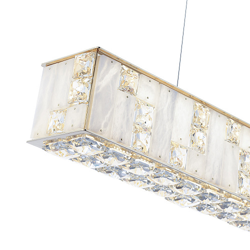 Подвесная хрустальная светодиодная люстра 50W 3700К 5072/50L золото Crossa Odeon Light
