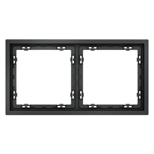 Рамка пластиковая 2-постовая Voltum S70 графит VLS100207