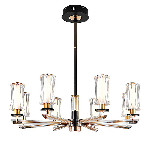 Люстра на штанге 71*71*75 см, LED, 82W, 3000К-6000K, Indigo GRANDIOSO V000186L черный, 13038/8R Black