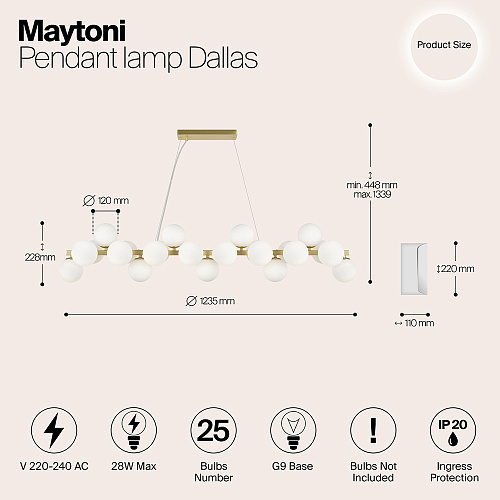 Люстра Maytoni Dallas MOD547PL-25BS