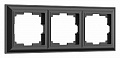 Рамка Черный матовый W0032208 на 3 поста Werkel W0032208
