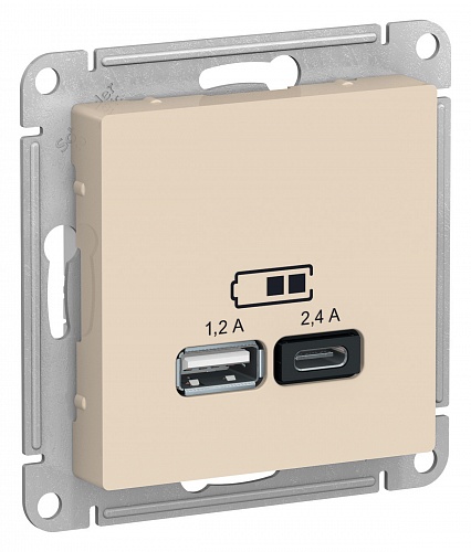 USB Розетка A+С AtlasDesign Бежевый 
