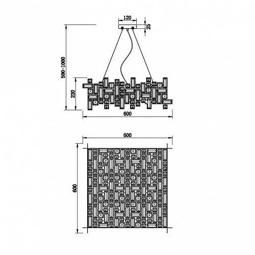 Подвесная люстра Stilfort TETRIX 2171/03/10P