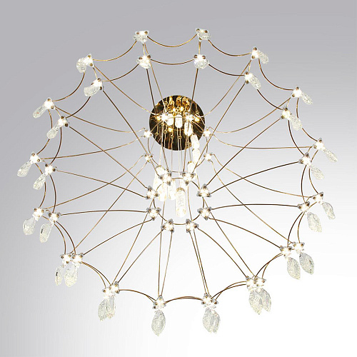 Хрустальная светодиодная люстра 51W 4000K 7000/51L золото Flamenco Odeon Light Exclusive