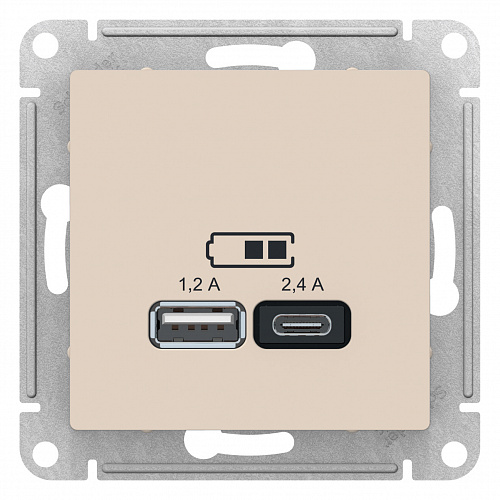 USB Розетка A+С AtlasDesign Бежевый ATN000239 