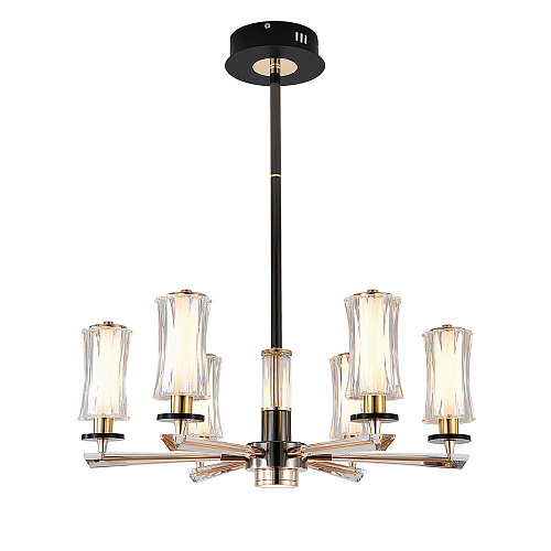 Люстра на штанге 65*65*75 см, LED, 60W, 3000К-6000K, Indigo GRANDIOSO V000185L черный, 13038/6R Black