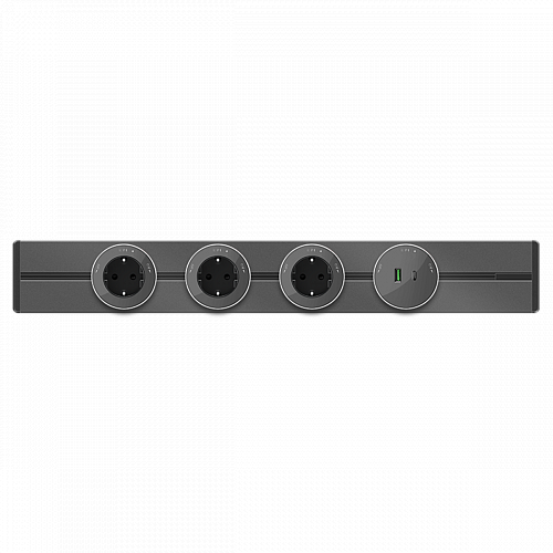 Шина открытой установки трековой системы 80 см Systeme Electric MuitiTrack, графит MTK10008G