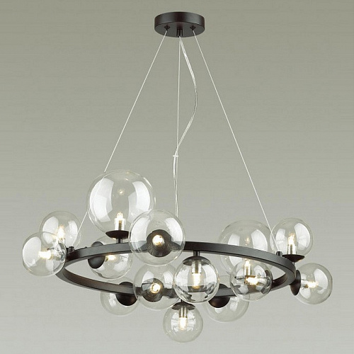Люстра Odeon Light Tovi 4818/14, диаметр 77 см, черный, двойное крепление