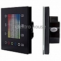 Панель-регулятора цвета RGBW сенсорная встраиваемая Arlight Sens SR-2831AC-RF-IN Black (220V, RGB, 4зоны) 020585