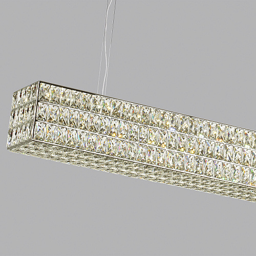 Хрустальная подвесная светодиодная люстра 48W 4000К 4927/48L хром Panta Odeon Light
