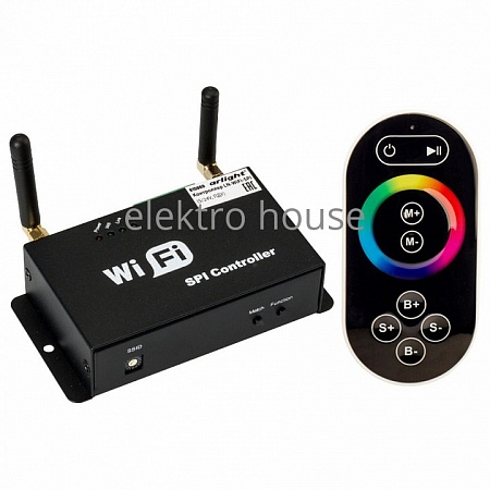 Контроллер-регулятор цвета RGB с пультом ДУ Arlight LN-WiFi LN-WiFi-SPI (5/24V, ПДУ) 015069