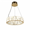 Подвесная хрустальная светодиодная люстра 60W 3700К 5072/60L золото Crossa Odeon Light
