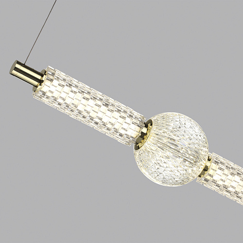 Подвесной светодиодный светильник 28W 4000K 5008/28L золото Crystal Odeon Light