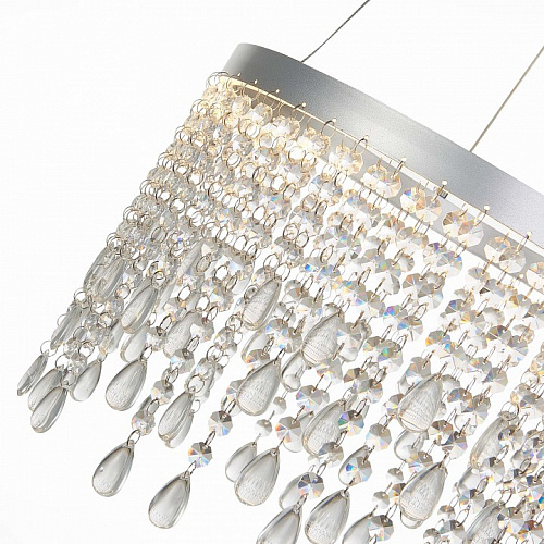 Люстра подвесная LED 24W 3000K/4000K/6000K SL6201.103.24 серебро Vega ST-Luce