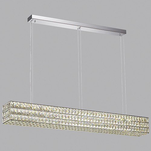 Хрустальная подвесная светодиодная люстра 60W 4000К 4927/60L хром Panta Odeon Light