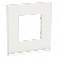 Unica Pure Белое стекло/Белая Рамка 1-ная горизонтальная