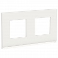 Unica Pure Белое стекло/Белая Рамка 2-ная горизонтальная