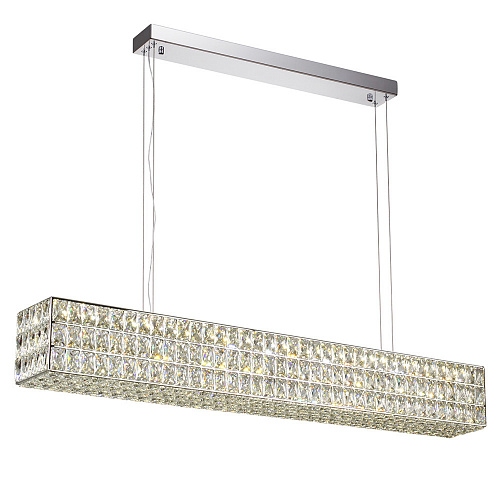 Хрустальная подвесная светодиодная люстра 48W 4000К 4927/48L хром Panta Odeon Light