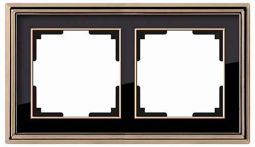 Рамка на 2 поста Werkel золото/черный WL17-Frame-02