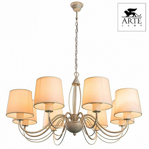 Люстра Arte Lamp A9310LM-8WG Orlean слоновая кость