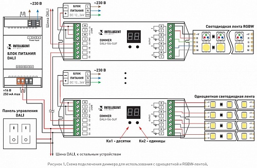 Контроллер-диммер Arlight Intelligent DALI-104-SUF (12-36V, 4х5А) 026503