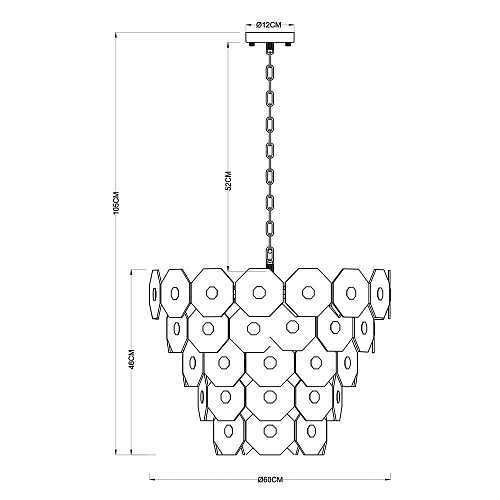 Подвесная люстра 13*Е14 A4069LM-13AB бронза Lambrusco Arte Lamp
