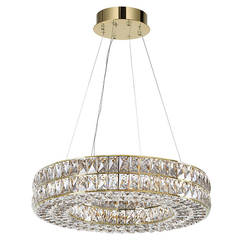 Хрустальная подвесная светодиодная люстра 52W 4000К 4926/52L золото Panta Odeon Light