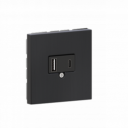 USB зарядное устройство, 3.1A тип A, С, вороненая сталь Donel R98 Metal DUSB3100ANC-DA276GS