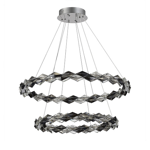 Люстра подвесная LED 45W 3000K SL6009.103.02 хром/прозрачно-дымчатый Diamanta ST-Luce