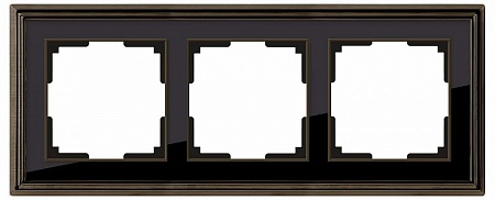 Рамка на 3 поста Werkel бронза/черный WL17-Frame-03