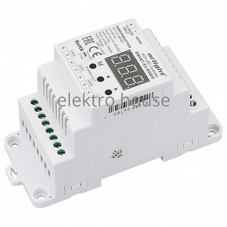 Контроллер-регулятор цвета RGBW Arlight SMART-K SMART-K3-RGBW (12-36V, 240-720W, DIN) 022493