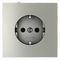Розетка с заземлением Voltum S70, сталь VLS040105