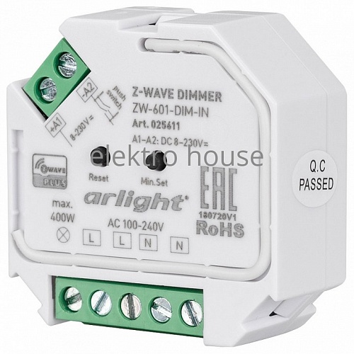 Контроллер-диммер Arlight Intelligent ZW-601-DIM-IN (100-240V, 1x2A) 025611