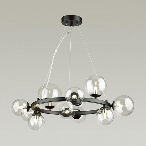 Подвесная люстра Odeon Light Tovi 4818/11, диаметр 64 см, черный