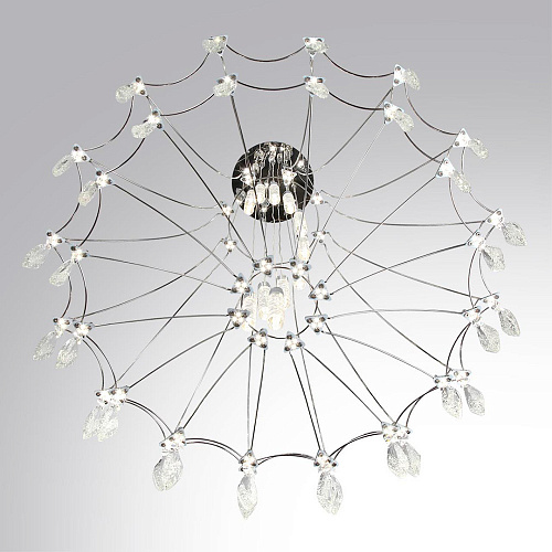 Хрустальная светодиодная люстра 51W 4000K 6699/51L хром Flamenco Odeon Light Exclusive